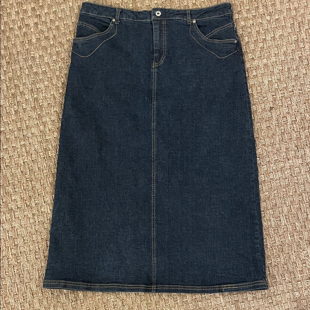 Dark Denim Jean Pencil Skirt